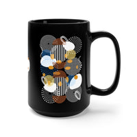 Circles, Bars, and Rocks 15oz Mug - Black