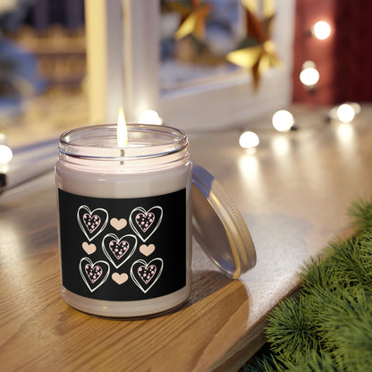 Hearts in Hearts Scented Candle, 9oz - Black