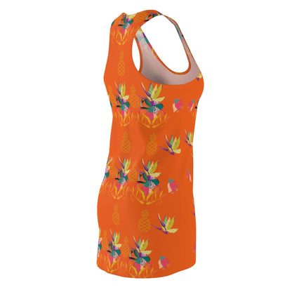 Tropical Pineapple Women's Racerback Dress - Orange