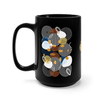 Circles, Bars, and Rocks 15oz Mug - Black