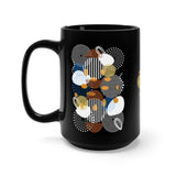 Circles, Bars, and Rocks 15oz Mug - Black