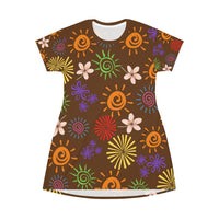 Confetti T-Shirt Dress - Dark Brown