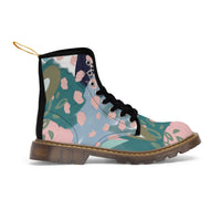 Abstract in Pink and Green Women's Boots