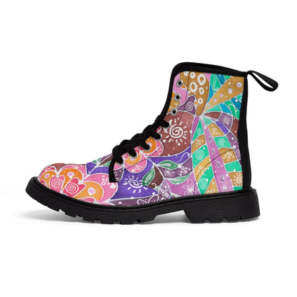 Multicolor Abstract Women's Boots