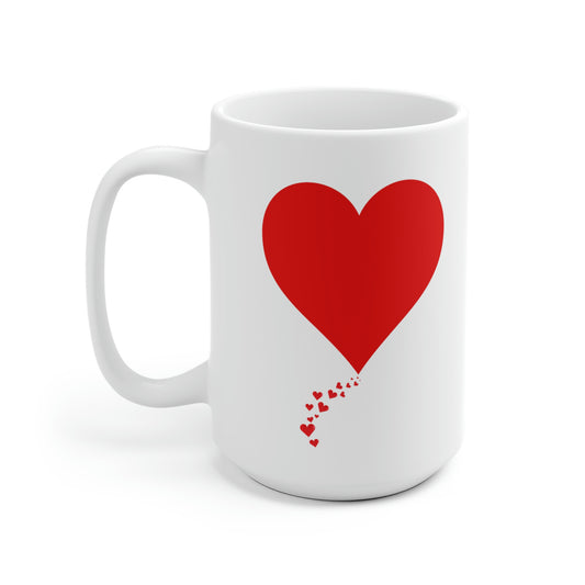 One Heart Forever Mug 15 oz - White