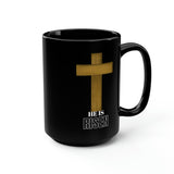 Easter Mug for Gift for Palm Sunday Cross - 15 oz Black