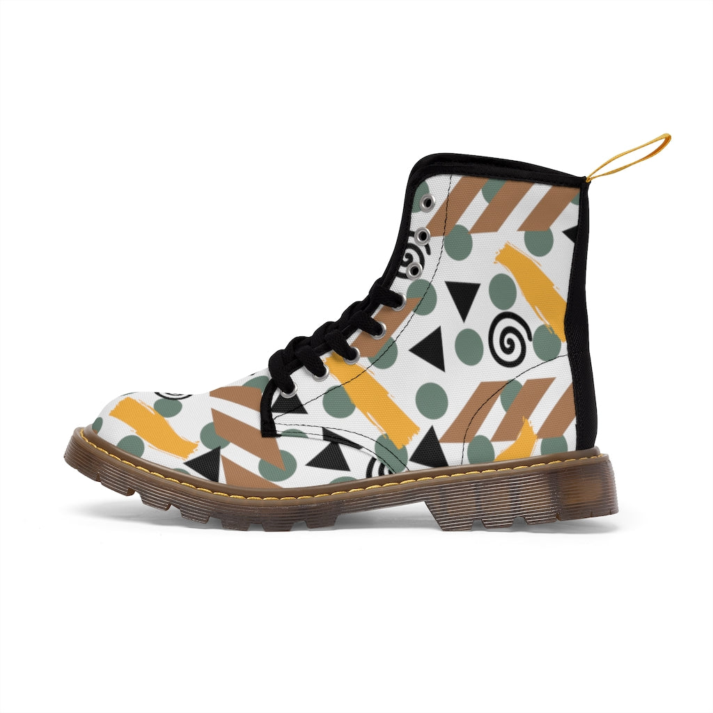 Camo Abstract Men's Canvas Boots
