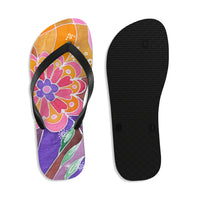 Multicolored Abstract Unisex Flip-Flops