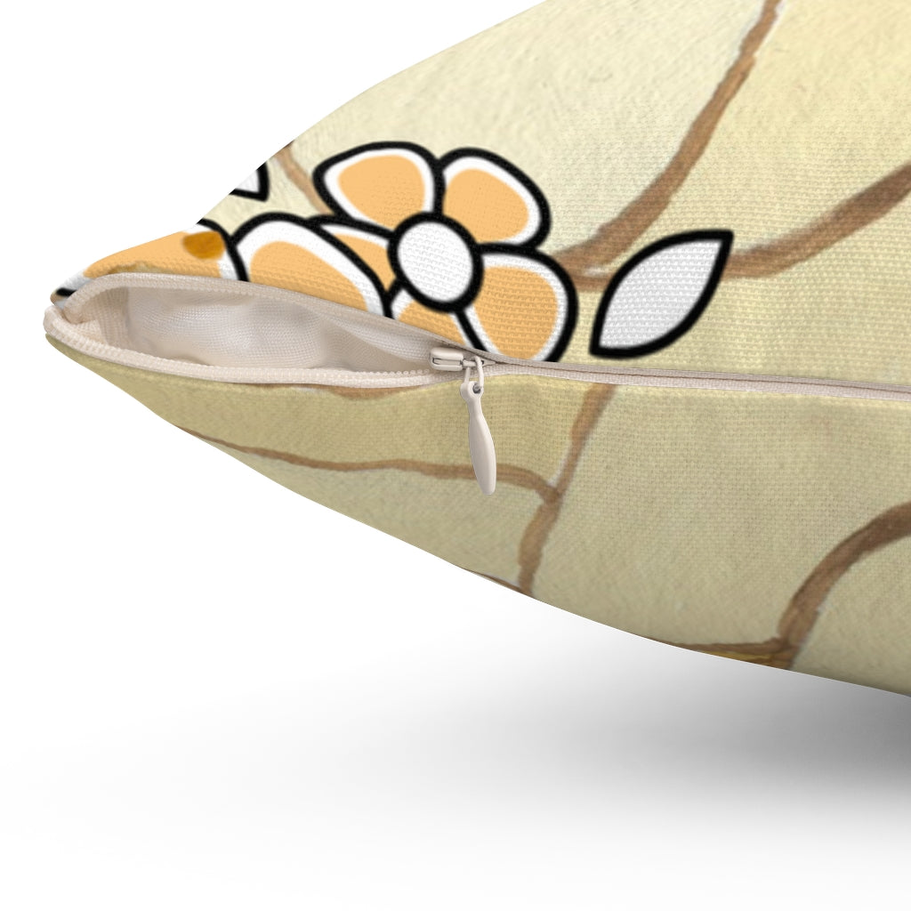 Brown Fusion Square Pillow