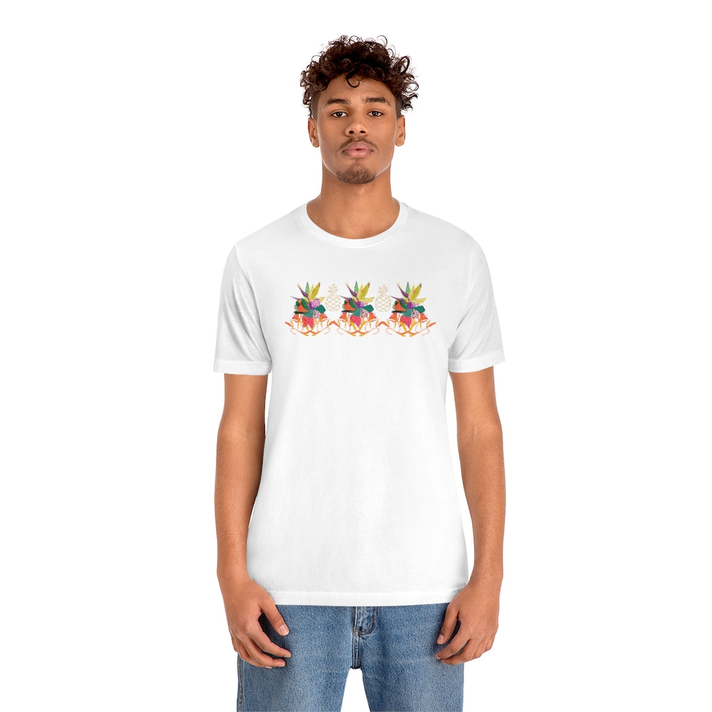 Tropical Pineapple Unisex Short Sleeve Tee