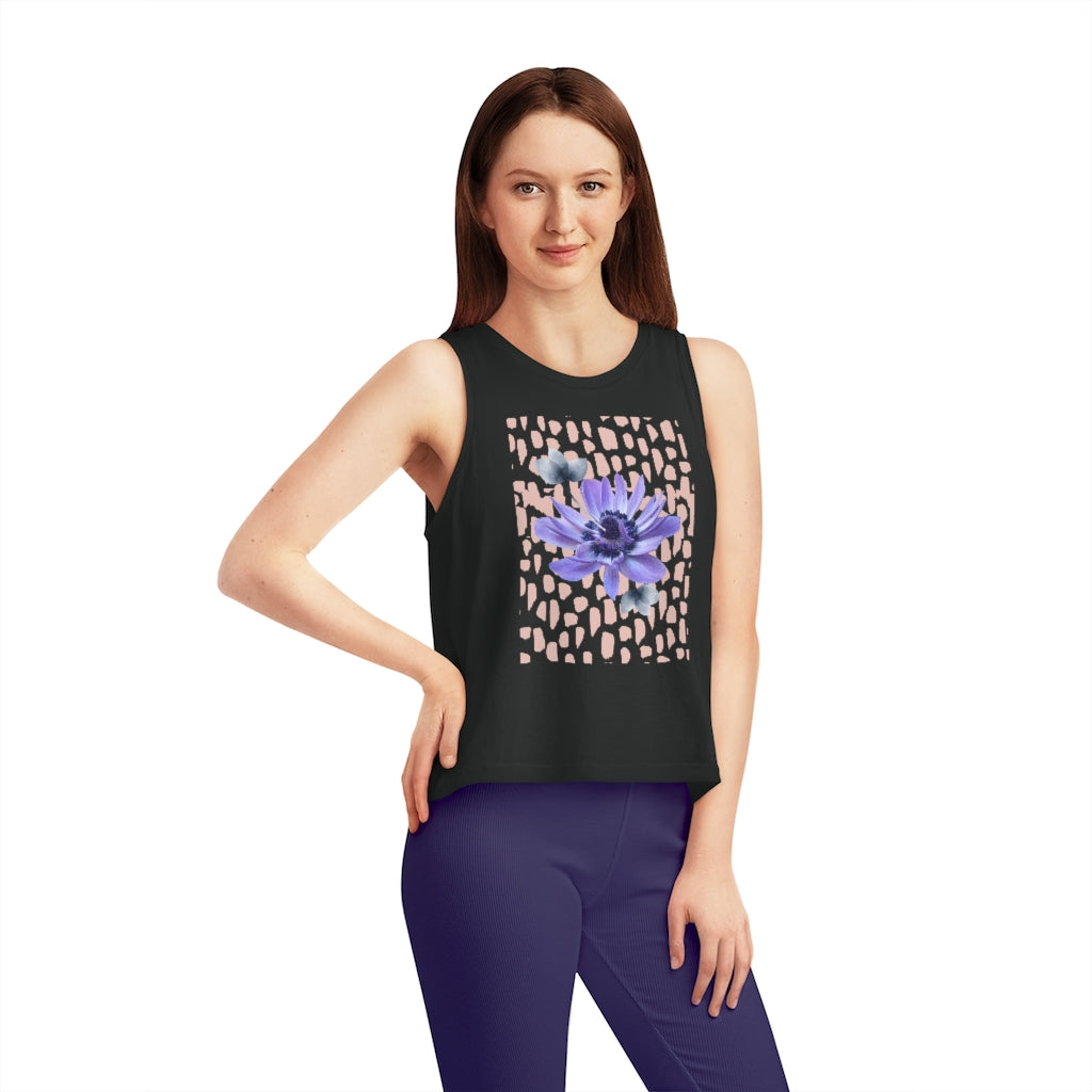 Purple Anemone Women's Cropped Tank