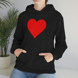 Valentine Hoodie, Valentine gift for couples, Valentines Heart Hoodie, Gift for Valentines Day, Single Heart Hoodie