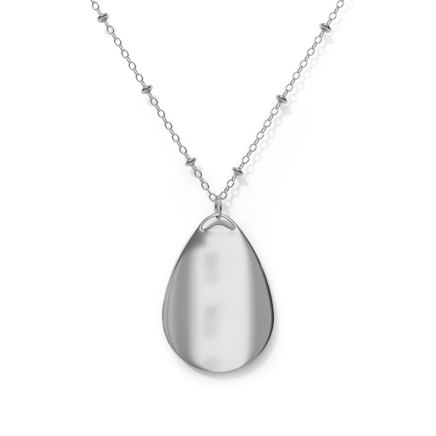 Eternity Is Not Enough Time Oval Necklace Valentine Jewelry - White