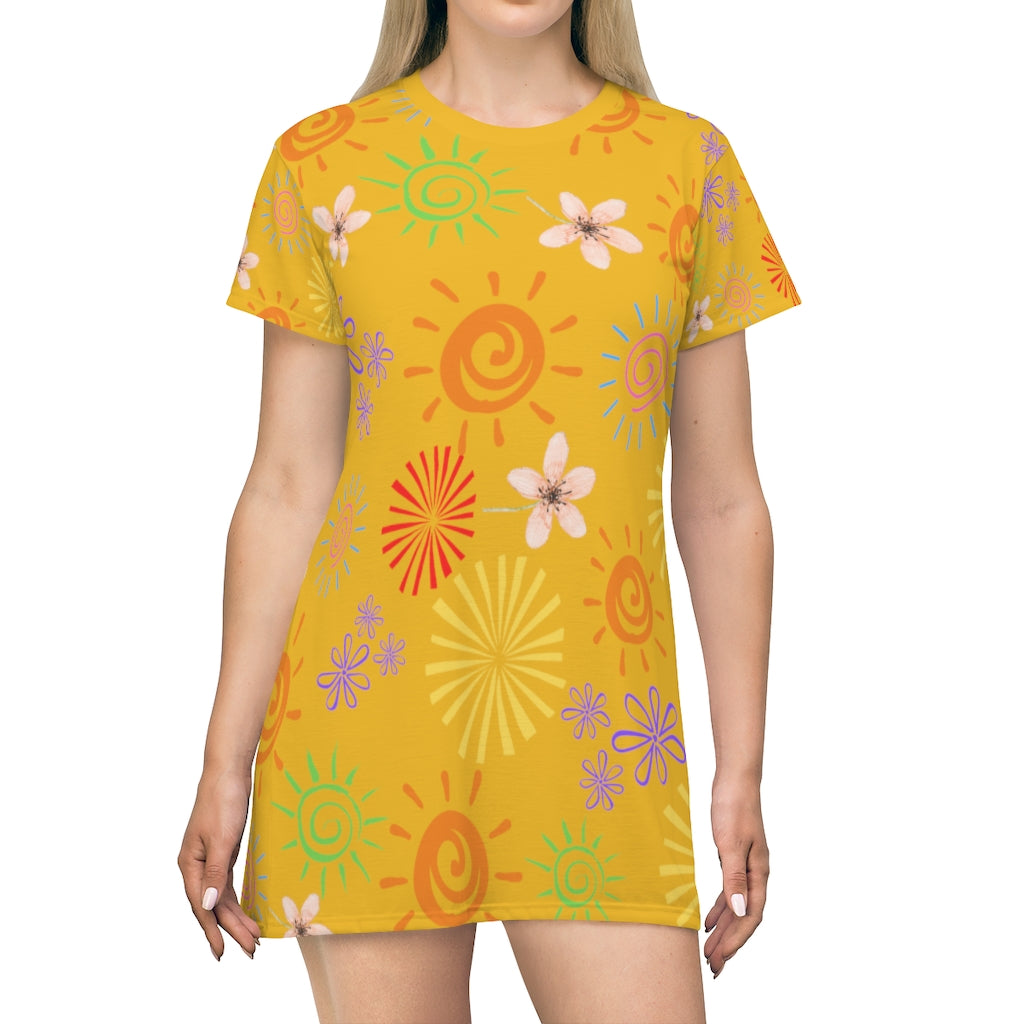 Confetti T-Shirt Dress - Yellow