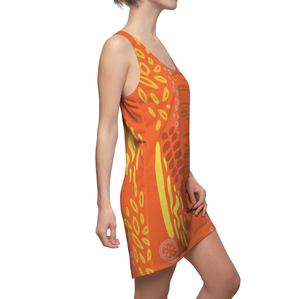 Carefree Women's Racerback Dress - Orange