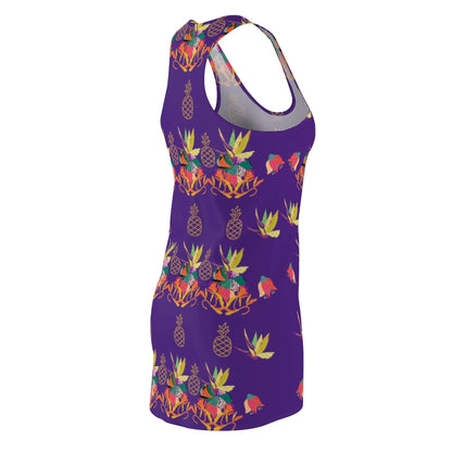 Tropical Pineapple Women's Racerback Dress - Purple