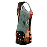 Boho Abstract Racerback Dress for Women for Spring Summer AOP Dress for Ladies Bohemian Style Summer Dress