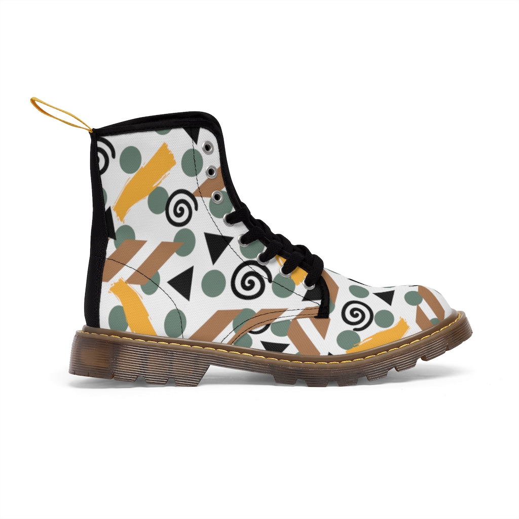 Camo Abstract Men's Canvas Boots