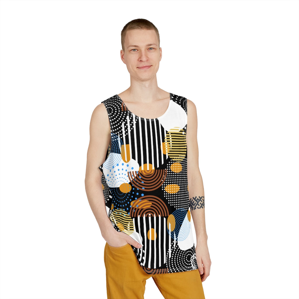 Circles Bars and Rocks Men's Tank
