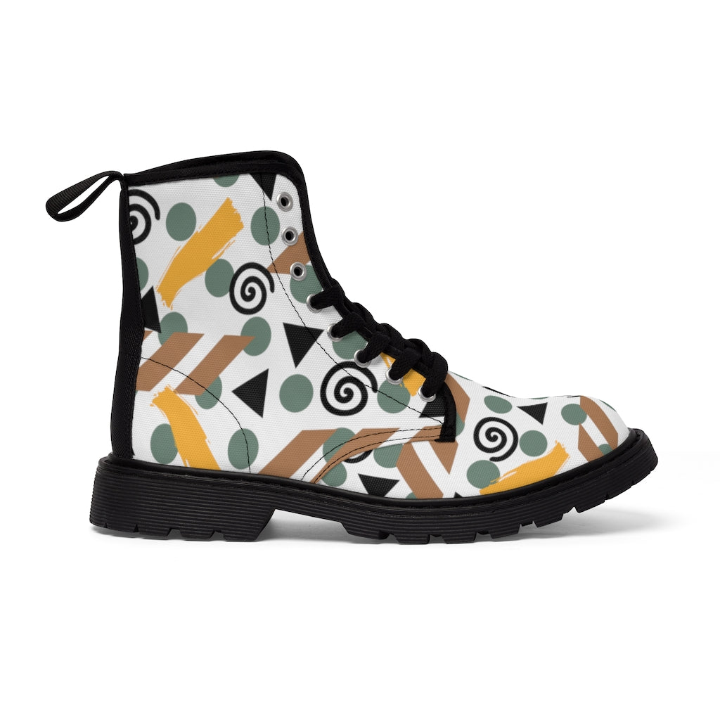 Camo Abstract Men's Canvas Boots