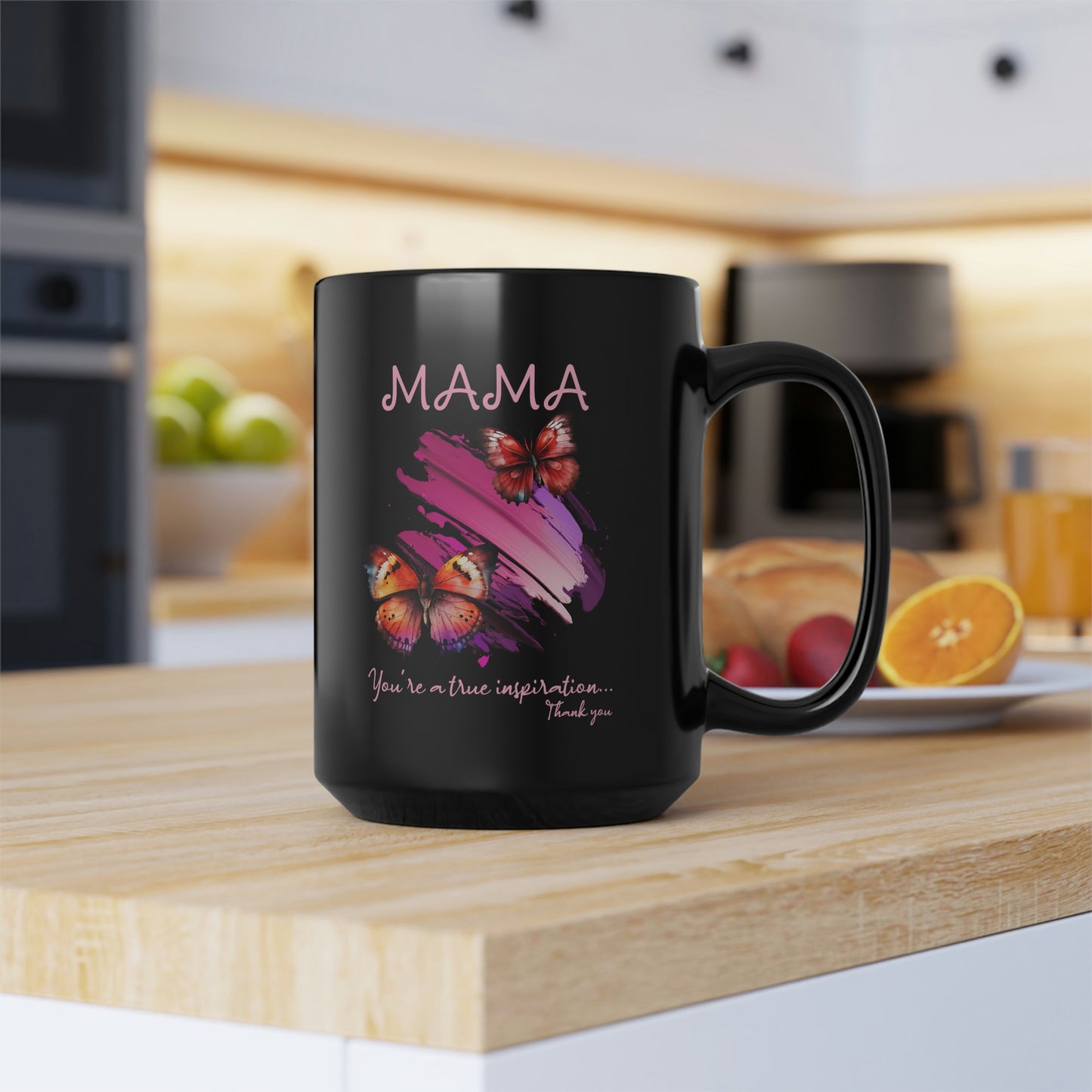 Gift for Mama Mug with Butterflies Gift for Mothers Day for Moms and Coffee Lovers Gift for Butterfly Lovers