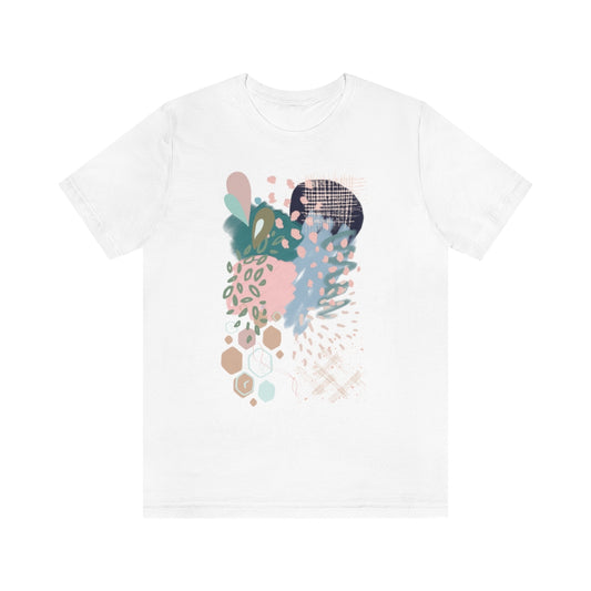 Abstract in Pink and Green Unisex Tee