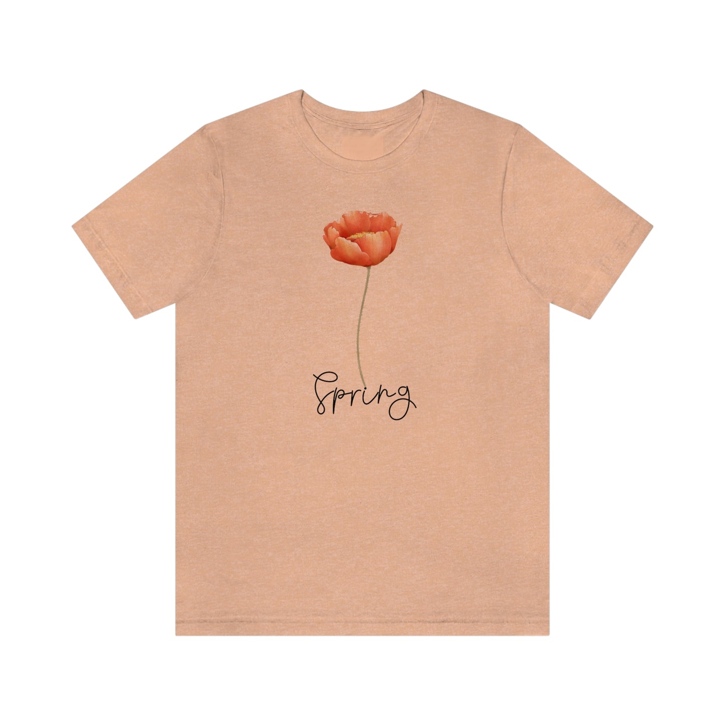 Flower T Shirt for Spring T Shirt for Women for Gift Orange Flower Ladies Spring Gift Flower Shirt