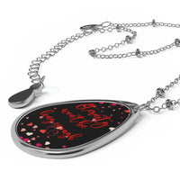 Eternity Won't Be Long Enough Oval Necklace Valentine Jewelry - Red