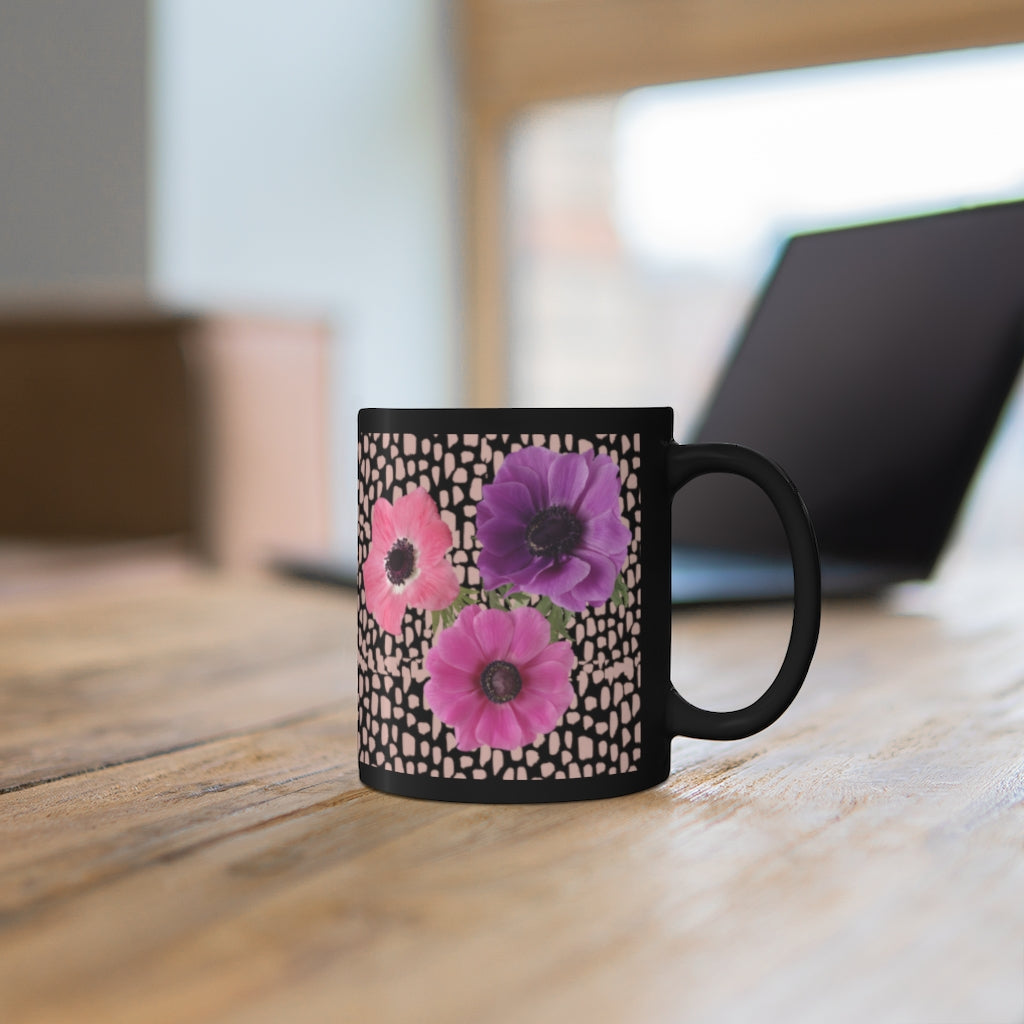 Anemones 11oz Mug - Black