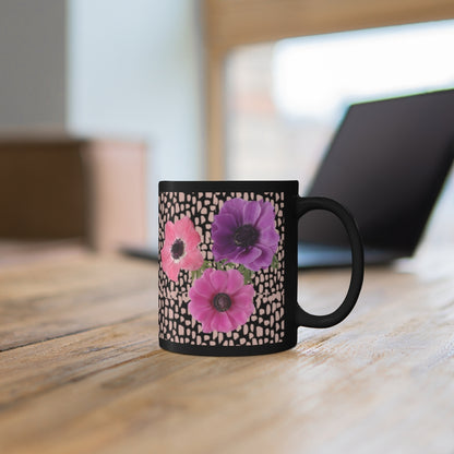 Anemones 11oz Mug - Black