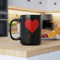 One Heart Forever Mug, 15oz Black