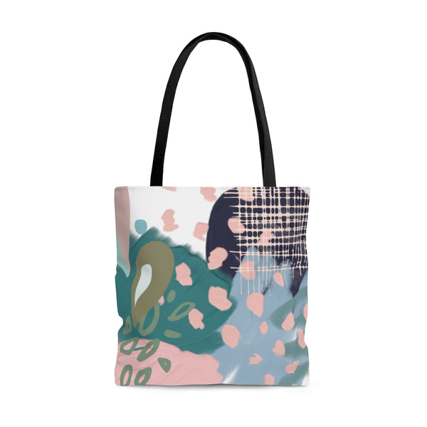 Abstract in Pink and Green Tote Bag