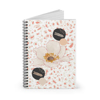 Peach Flower Abstract Spiral Notebook