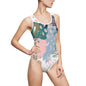 Abstract in Pink and Green Women's Swimsuit