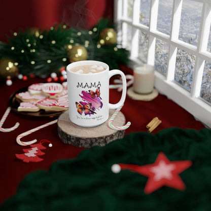 Mothers Day Mug for Gift for Mama Cup with Butterflies Gift for Mom Inspirational Love