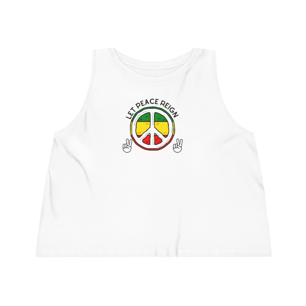 Let Peace Reign Cropped Tank Top