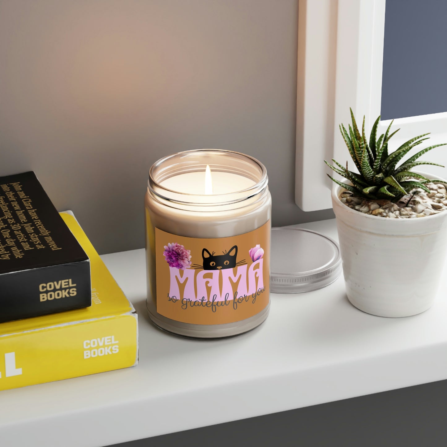 Mothers Day Candle Scented for Mom Gift Candle for Birthday 9 oz Brown