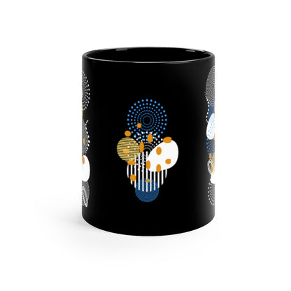 Circles, Bars and Mugs 11oz Mug - Black