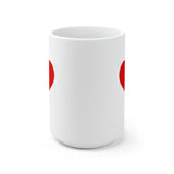 One Heart One Love Valentine Red Heart Mug 15oz White