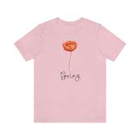 Flower T Shirt for Spring T Shirt for Women for Gift Orange Flower Ladies Spring Gift Flower Shirt