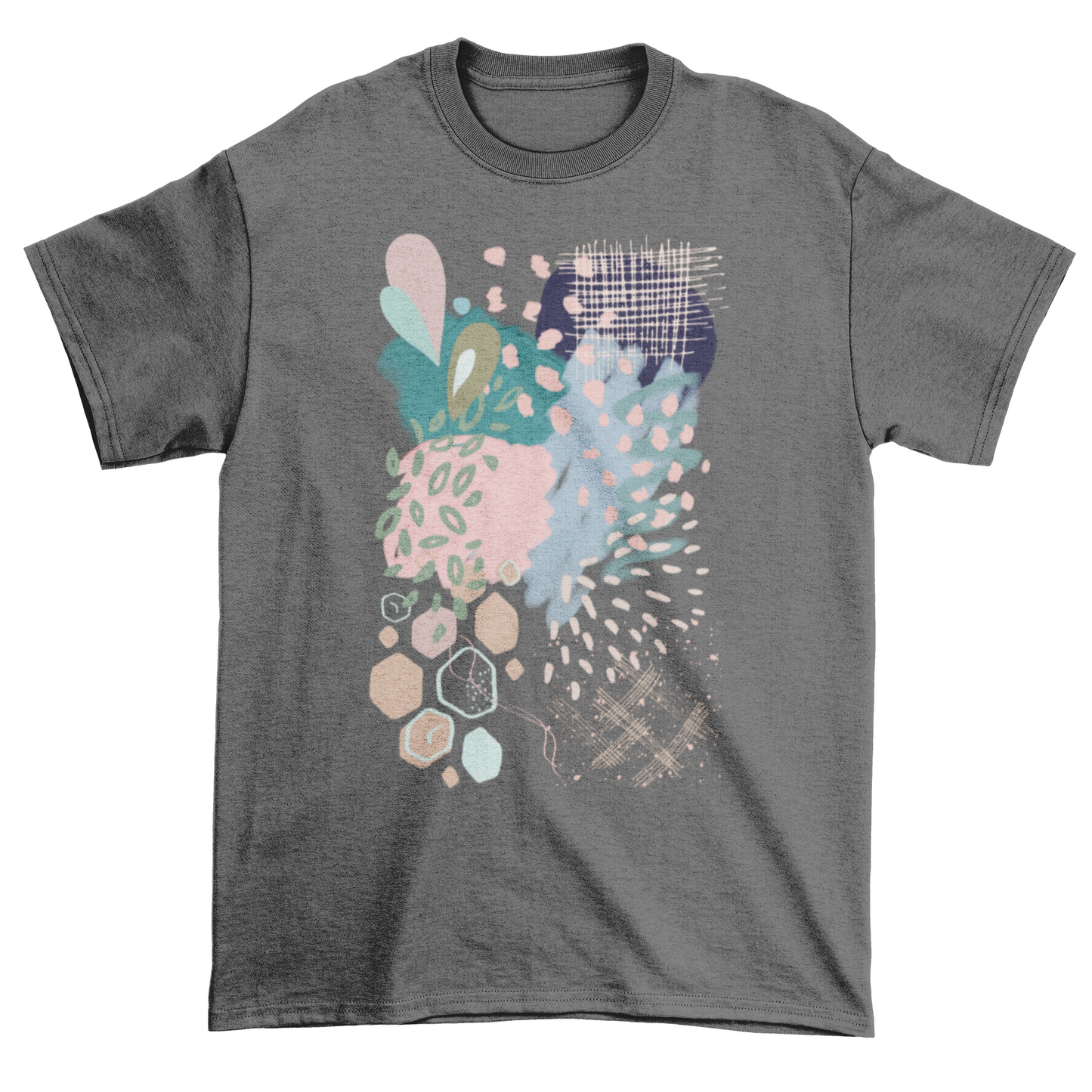 Abstract in Pink and Green Unisex Tee