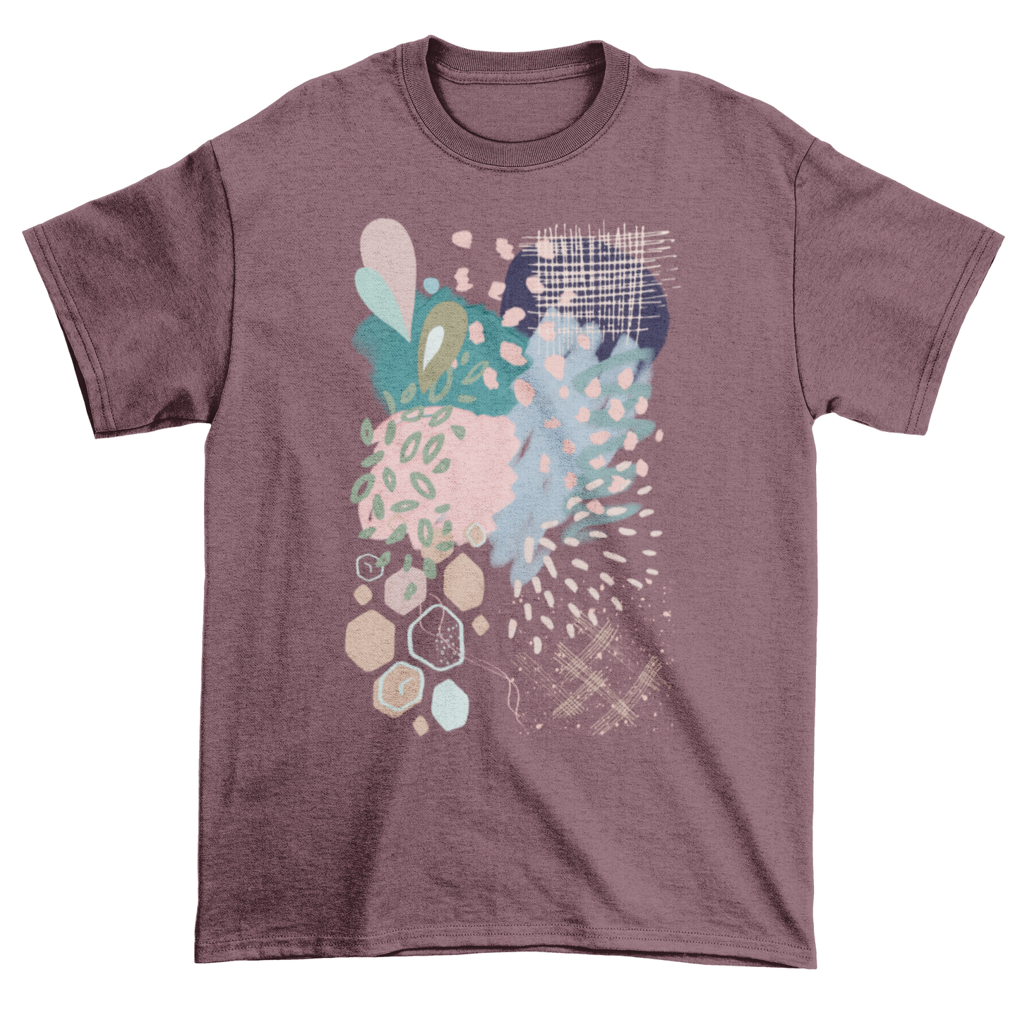 Abstract in Pink and Green Unisex Tee