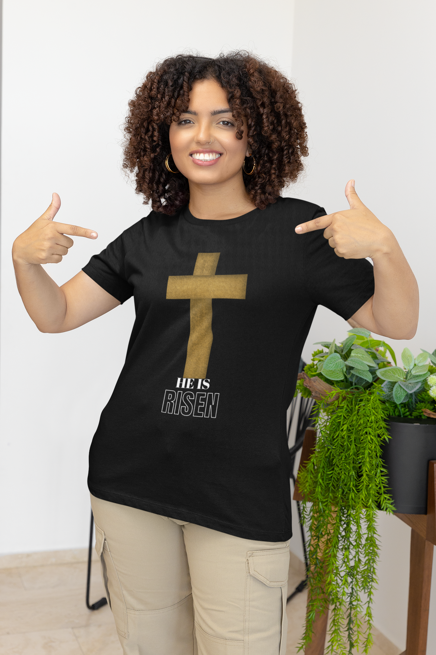 Easter T Shirt Gift for Palm Sunday Christian T Shirt Cross Religious Shirt for Christians Cross T Shirt he Is Risen