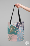 Abstract in Pink and Green Tote Bag