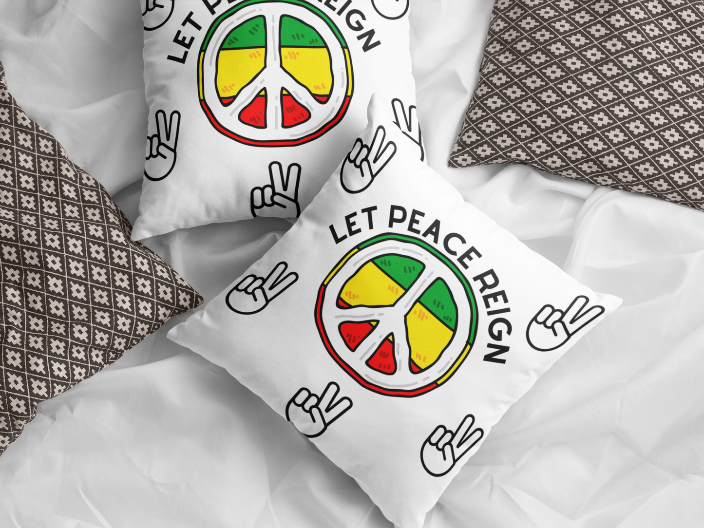 Let Peace Reign Square Pillow