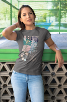 Abstract in Pink and Green Unisex Tee