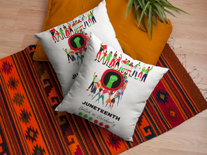 United in Solidarity Square Pillow - White