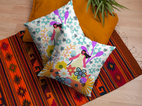 Among The Flowers Square Pillow